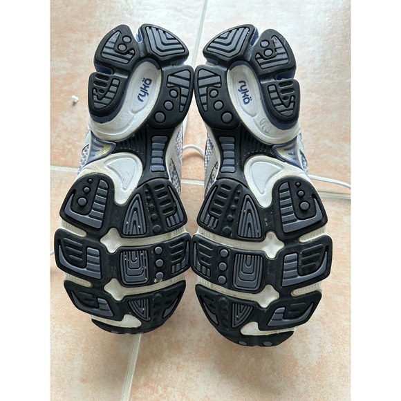 Ryka Ultima Run Women\'s White & Blue Running Shoes Size 7.5‎